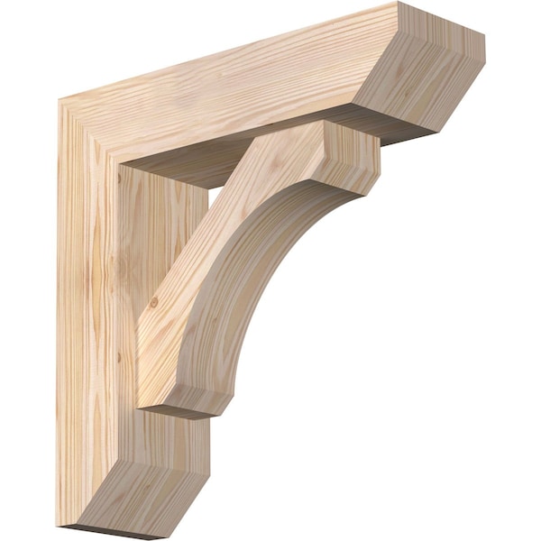 Ekena Millwork Legacy Slat Smooth Bracket w/ Offset Brace, Douglas Fir, 5 1/2"W x 18"D x 18"H BKT0604X18X18LEC06SDF - main